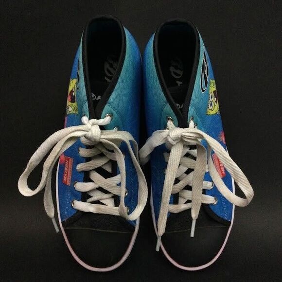 Heelys-Youth Sz 6-Hustle Spongebob-HES10362 -No Wheels-Blue Ocean TV Nickelodeon - Picture 4 of 12